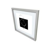 GoodHome Matt Grey Pine Effect Plain Single Picture Frame (H)42.6Cm X (W)42.6Cm