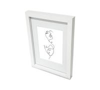 GoodHome Matt White Pine Effect Plain Single Picture Frame (H)32.3Cm X (W)23.6Cm