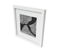 GoodHome Matt White Pine Effect Plain Single Picture Frame (H)42.6Cm X (W)42.6Cm