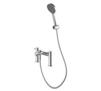 GoodHome Maza Gloss Chrome Effect Deck-Mounted Bath Mixer Tap With Shower Kit