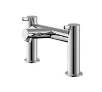 GoodHome Maza Gloss Chrome Effect Deck-Mounted Manual Double Bath Filler Tap