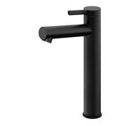 GoodHome Maza Xl Matt Black Round Basin Mixer Tap