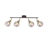 GoodHome Mebel Bar Matt Antique Brass Effect 4 Light Spotlight