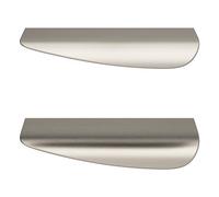 GoodHome Mehaban Satin Nickel Effect Any Room Furniture Curved Pull Handle (L)12Cm (D)13mm, Pack Of 2