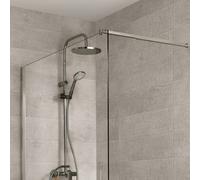 GoodHome Metal Id White Matt Concrete Effect Ceramic Indoor Wall Tile, Pack Of 12, (L)600mm (W)200mm