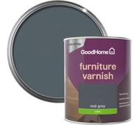 GoodHome Mid Grey Satin Multi-Surface Furniture Wood Varnish, 750Ml