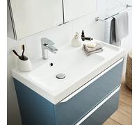 GoodHome Mila White Rectangular Counter Top Basin (W)80Cm