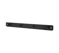GoodHome Minimalist Matt Black Steel 4 Hook Rail (L)400mm (H)40mm