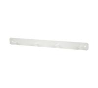 GoodHome Minimalist Matt White Steel 4 Hook Rail (L)400mm (H)40mm