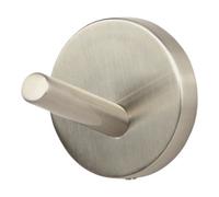 GoodHome Minimalist Nickel Effect Zinc Alloy Wall-Mounted Round Single Hook (H)50mm (D)52mm