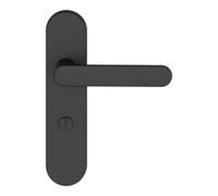 GoodHome Minzh Black Straight Wc Door Handle (L)120mm (D)53.5mm Pair