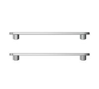 GoodHome Minzh Chrome Effect Any Room Furniture Round Pull Handle (L)15.3Cm (D)16mm, Pack Of 2