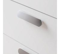 GoodHome Minzh Gloss Chrome Effect Any Room Round Pull Handle, (L)121mm X (D)16mm, Pack Of 2