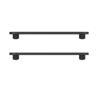 GoodHome Minzh Matt Black Any Room Furniture Round Pull Handle (L)15.3Cm (D)16mm, Pack Of 2