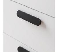 GoodHome Minzh Matt Black Any Room Round Pull Handle (L)12.1Cm (D)16mm, Pack Of 2