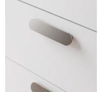 GoodHome Minzh Satin Nickel Effect Any Room Round Pull Handle (L)12.1Cm (D)16mm, Pack Of 6