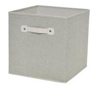 GoodHome Mixxit Beige Cardboard, Polyester (Pes) & Polypropylene (Pp) Storage Basket (H)31Cm (W)31Cm