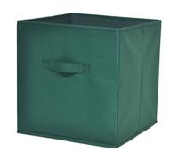 GoodHome Mixxit Dark Green Cardboard, Polyester (Pes) & Polypropylene (Pp) Storage Basket (H)31Cm (W)31Cm