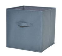 GoodHome Mixxit Dark Grey Cardboard, Polyester (Pes) & Polypropylene (Pp) Storage Basket (H)31Cm (W)31Cm