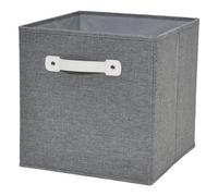 GoodHome Mixxit Grey Cardboard, Polyester (Pes) & Polypropylene (Pp) Storage Basket (H)31Cm (W)31Cm