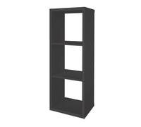 GoodHome Mixxit Grey Freestanding 3 Shelf Rectangular Shelving Unit, (H)1080mm (W)389mm