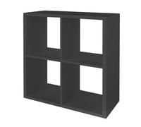 GoodHome Mixxit Grey Freestanding 4 Shelf Cube Shelving Unit, (H)734mm (W)735mm