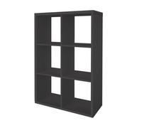 GoodHome Mixxit Grey Freestanding 6 Shelf Rectangular Shelving Unit, (H)1080mm (W)735mm