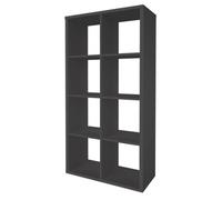 GoodHome Mixxit Grey Freestanding 8 Shelf Rectangular Shelving Unit, (H)1426mm (W)735mm