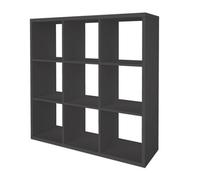 GoodHome Mixxit Grey Freestanding 9 Shelf Cube Shelving Unit, (H)1080mm (W)1081mm