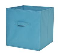 GoodHome Mixxit Light Blue Cardboard, Polyester (Pes) & Polypropylene (Pp) Storage Basket (H)31Cm (W)31Cm