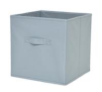 GoodHome Mixxit Light Grey Cardboard, Polyester (Pes) & Polypropylene (Pp) Foldable Storage Basket (H)31Cm (W)31Cm