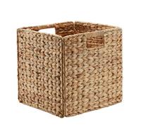 GoodHome Mixxit Natural Seagrass & Water Hyacinth Foldable Storage Basket (H)30Cm (W)30Cm (D)30Cm