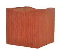 GoodHome Mixxit Velvet Terracotta Cardboard, Polyester (Pes) & Polypropylene (Pp) Foldable Storage Basket (H)31Cm (W)31Cm (D)31Cm