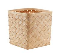 GoodHome Mixxit Weave Natural Wood Storage Basket (H)30Cm (W)30Cm (D)30Cm