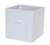 GoodHome Mixxit White Cardboard, Polyester (Pes) & Polypropylene (Pp) Storage Basket (H)31Cm (W)31Cm