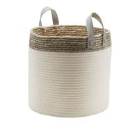 GoodHome Mixxit White Cotton Storage Basket (H)36Cm (W)30Cm (D)30Cm