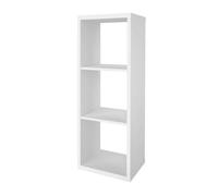GoodHome Mixxit White Freestanding 3 Shelf Rectangular Shelving Unit, (H)1080mm (W)389mm