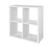GoodHome Mixxit White Freestanding 4 Shelf Cube Shelving Unit, (H)734mm (W)735mm