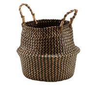 GoodHome Mixxit Zig Zag Natural Seagrass Storage Basket (H)36Cm (W)30Cm (D)30Cm