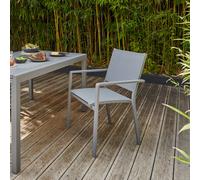 GoodHome Moorea Grey Metal Armchair