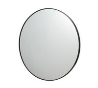 GoodHome Muhely Brushed Black Round Wall-Mounted Framed Mirror, (H)80.9Cm (W)80.9Cm