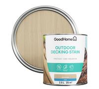 GoodHome Natural Oak Matt Quick Dry Decking Wood Stain, 2.5L