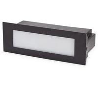 GoodHome Neihart Black Mains-Powered Neutral White Led Rectangular Deck Light