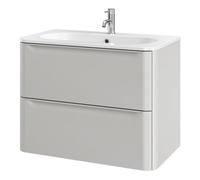 GoodHome Nevado Matt Grey Wall-Mounted Vanity Unit & Basin Set (W)800mm (H)600mm