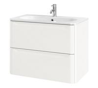 GoodHome Nevado Matt White Wall-Mounted Vanity Unit & Basin Set (W)800mm (H)600mm