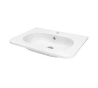 GoodHome Nevado Satin White Rectangular Vanity Basin (W)60.4Cm