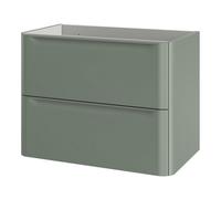 GoodHome Nevado Standard Matt Green Wall-Mounted Bathroom Vanity Unit (H) 600mm (W) 800mm
