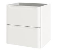 GoodHome Nevado Standard Matt White Wall-Mounted Bathroom Vanity Unit (H) 600mm (W) 600mm