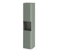 GoodHome Nevado Tall Matt Green Bathroom Double Column Cabinet (H)160Cm (W)35Cm