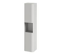 GoodHome Nevado Tall Matt Grey Bathroom Double Column Cabinet (H)160Cm (W)35Cm